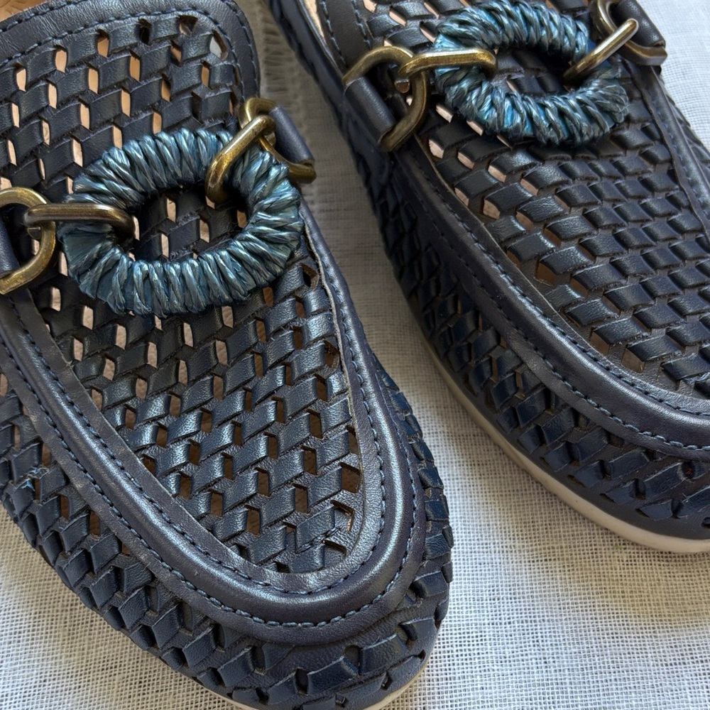 Brioso Presley Woven Leather Ornamented Loafers - Picture 3 of 12